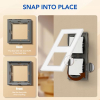 BSEED Double Light Switch with Glass Frame, Flush Mount, White