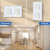 BSEED Double Light Switch with Glass Frame, Flush Mount, White