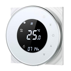 Decdeal room thermostat, gas boiler, heating, Wi-Fi, round, touchscreen LCD display