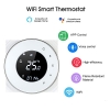 Decdeal room thermostat, gas boiler, heating, Wi-Fi, round, touchscreen LCD display