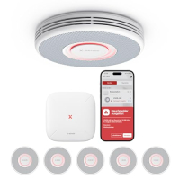 X-Sense Wi-Fi smoke detector with voice alarm & base station