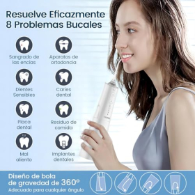 Vimmk Profi Waterflosser IPX7, 300ml, USB-C Weiß