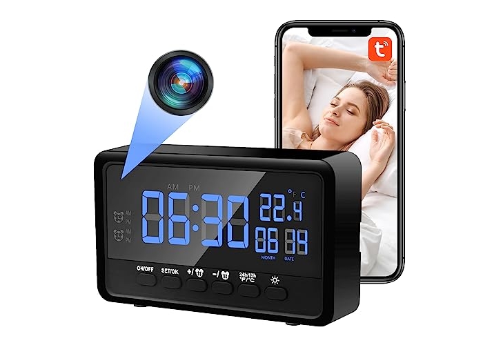 Reloj WiFi Nisanmoon con cámara HD y visión nocturna Reloj WiFi Nisanmoon con cámara HD y visión nocturna