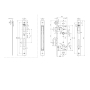 Yale Türschloss Y52X00450S2, satiniertes Nickel, quadratische Kanten