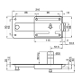 Mechanisches Yale-Schloss „Ferroglietto“ zur Anbringung an Holztüren