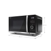Microondas SHARP QS254AEB (Microondas: 900 W, 10 niveles de potencia, función descongelación, dimensiones: 490 x 288 x 395 cm), negro