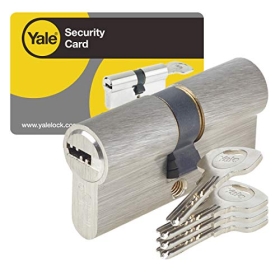 Yale YC1000+ – Locking cylinder, YC1000+ DB 30X40 NI, nickel-plated, high security