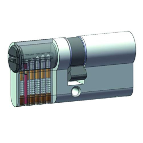 Yale YC1000+ - cilindro de cerradura, YC1000+ DB 30X40 NI, niquelado, alta seguridad