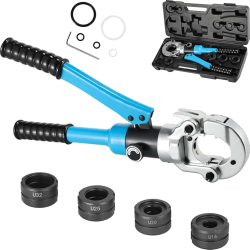 Pipe crimping tool for multilayer pipes with 360° rotating head