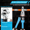 Pipe crimping tool for multilayer pipes with 360° rotating head
