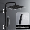Görbach shower column hydromassage stainless steel 304, height adjustable, with hand shower & rain shower head