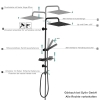 Görbach shower column hydromassage stainless steel 304, height adjustable, with hand shower & rain shower head