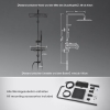 Görbach shower column hydromassage stainless steel 304, height adjustable, with hand shower & rain shower head