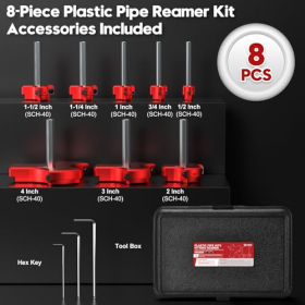Juego de desbarbado de tuberías: herramienta de aluminio para reparación de tuberías de PVC, ABS y CPVC