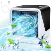 Klimaanlage Mobiler 3-in-1 Typ-C Ventilator Leise, 500ml Wassertank, 3 Geschwindigkeiten, 7 Farben, Nachtlicht, Mini Klimaanlage ohne Abluftschlauch mit Griff