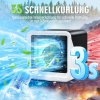 Klimaanlage Mobiler 3-in-1 Typ-C Ventilator Leise, 500ml Wassertank, 3 Geschwindigkeiten, 7 Farben, Nachtlicht, Mini Klimaanlage ohne Abluftschlauch mit Griff