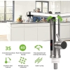 Grifo eléctrico de agua caliente, 220 V, 3000 W, acero inoxidable, pantalla LED, giratorio 360°
