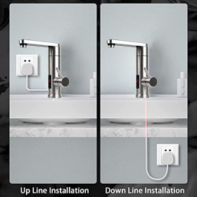 Grifo eléctrico de agua caliente, 220 V, 3000 W, acero inoxidable, pantalla LED, giratorio 360°