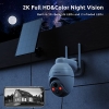 Сонячна PTZ IP-камера TMEZON 2K, нічне бачення, датчик руху, WiFi