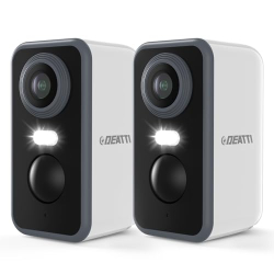 DETATI 2K WiFi Surveillance Cameras, Wireless, Color Night Vision & Alarm Siren