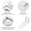 DOMI PRO Paquete de 2 soportes para estantes de 250 mm en forma de L Soportes para estantes resistentes Soportes para estantes de metal