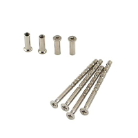 Universal screws and sleeves M4 for door handle rosettes, nickel, set of 4