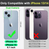 Funda ICARER para iPhone 14 2022 con cierre magnético, bloqueo RFID, ranuras para tarjetas e interior de TPU para iPhone 14 de 6,1 pulgadas (marrón)