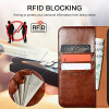 Funda ICARER para iPhone 14 2022 con cierre magnético, bloqueo RFID, ranuras para tarjetas e interior de TPU para iPhone 14 de 6,1 pulgadas (marrón)