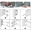 Kissral 50 Piezas Juegos de Conexión para Muebles Conectores Excéntricos para Muebles Herrajes para Muebles Tacos Atornillables con Borde de Tapa Herraje de Conexión para Muebles Armarios de Mesa