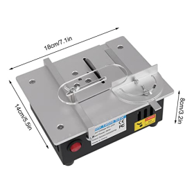 Table Mini Saw, 96W, 5000 RPM, DIY Woodworking Tool, Table Top (Black)