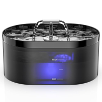 Nenozi drinking fountain for cats, 2.2 liter automatic drinking fountain for dogs with super quiet pump and activated carbon filter