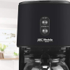 Retro filter coffee machine with permanent filter, up to 12 cups, retro design coffee machine with 1.5 liter glass jug, hotplate | automatic switch-off | does not drip (black)