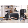 Retro filter coffee machine with permanent filter, up to 12 cups, retro design coffee machine with 1.5 liter glass jug, hotplate | automatic switch-off | does not drip (black)