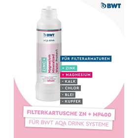 BWT AQA drink Zink-Magnesium Wasserfilterkartusche MP400 für Trinkwasser