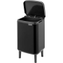 Brabantia 227226 Bo Hi cubo de basura, 12 l, negro mate