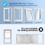 Air Conditioning Window Seal, Window Seal for Mobile Air Conditioners, Anti-Mosquitoes, Waterproof, Windproof, Hot Air Stop, Suitable for Casement Windows, No Drilling, 500 cm, White