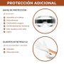 Mascarilla respiratoria RHINO Smart Solutions para pintura, polvo y gases orgánicos A1 | RH-M101 Mascarilla protectora antipolvo reutilizable con gafas, guantes y filtro de carbón activado