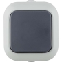 REV 005565 Atlantik, push-button light switch, damp room IP44, 1-pole, surface-mounted, grey