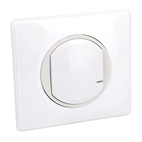 Legrand – Regulador de intensidad con cable opcional para instalación en red Céliane con Netatmo con placa pintada de blanco