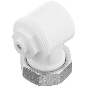 Oventrop Adaptador coudé para válvula de HK, 1 pieza, blanco, 1011450