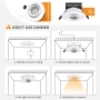 wowatt Dimmbares LED-Deckeneinbau-Downlight