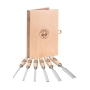 CHERRIES Tools chisel set – 6 pieces, hornbeam handles, in a wooden box