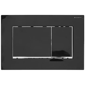 Geberit Sigma30 dual flush button, black/light