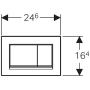 Geberit Sigma30 dual flush button, black/light