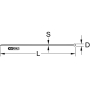 KS Tools 156.0595 Stange, 8 Kanten, 1,5 m