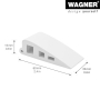 WAGNER Butoir de porte SOFT STICK – Lote de 2-59 x 25 x 15 mm, Cale de porte à glisser sous la porte, Butoir en caoutchouc solid – 15691502