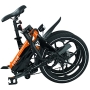 Blaupunkt Fiene LT 300 20 inch E-Folding Bike Orange/Black with Dot Blue Handlebar Bag