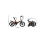 Blaupunkt Fiene LT 300 20 inch E-Folding Bike Orange/Black with Dot Blue Handlebar Bag