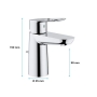 GROHE Waschtischarmatur 23335000, Chrom, alte Version