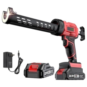 Cordless 21 V cartridge gun with 4 speeds and LED light for professional use